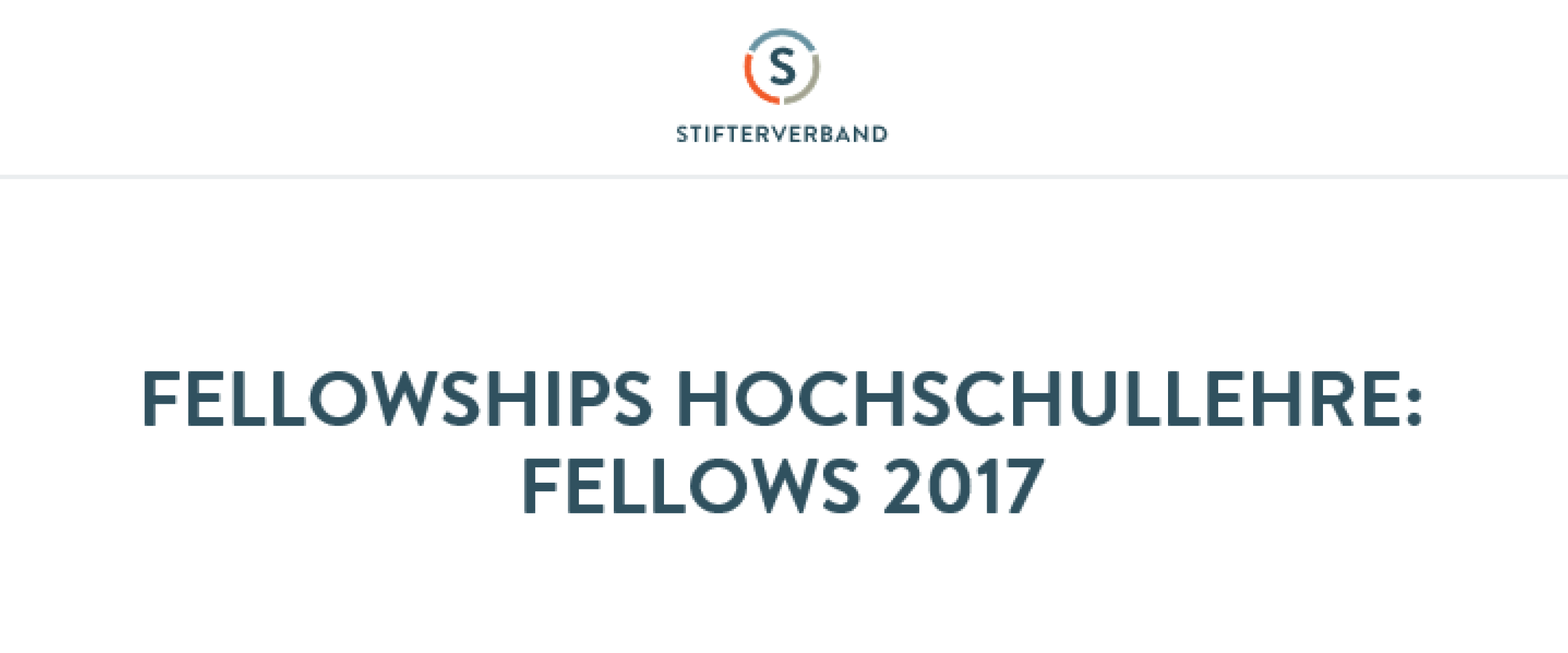 Fellowships HS-Lehre 2017_Quelle: Stifterverband
